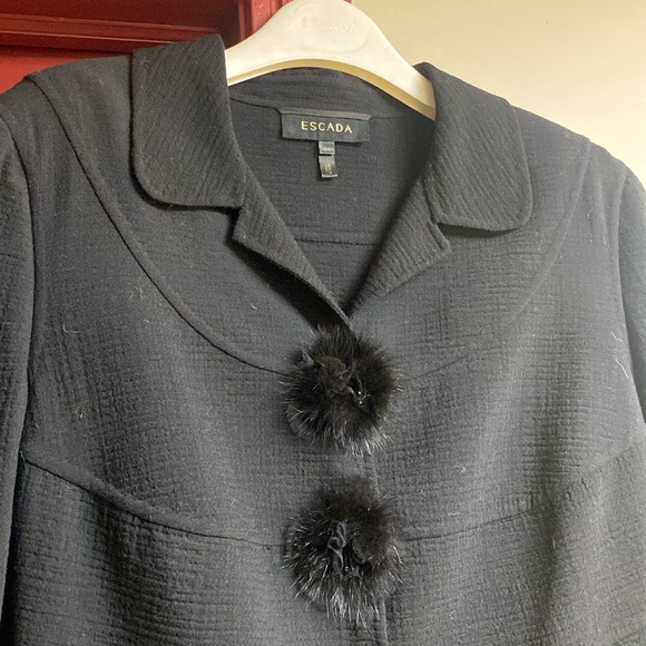 Escada Real Mink Beaded Detail Blazer Made in Italy 🇮🇹 Never Used Rare - Picture 2 of 16